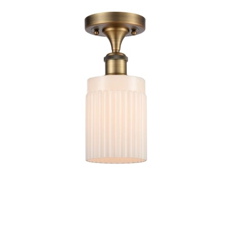 A large image of the Innovations Lighting 516 Hadley Brushed Brass / Matte White