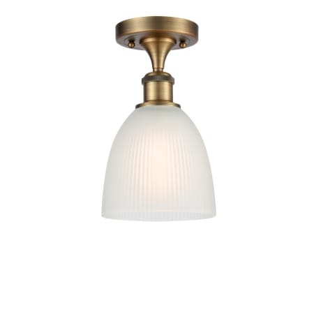 A large image of the Innovations Lighting 516 Castile Brushed Brass / White