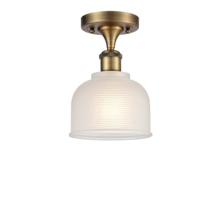 A large image of the Innovations Lighting 516 Dayton Brushed Brass / White