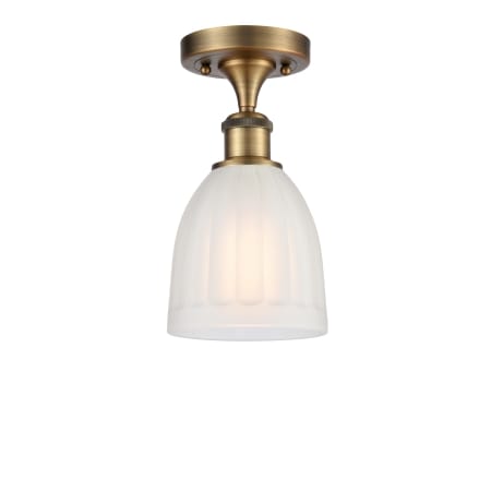 A large image of the Innovations Lighting 516 Brookfield Brushed Brass / White