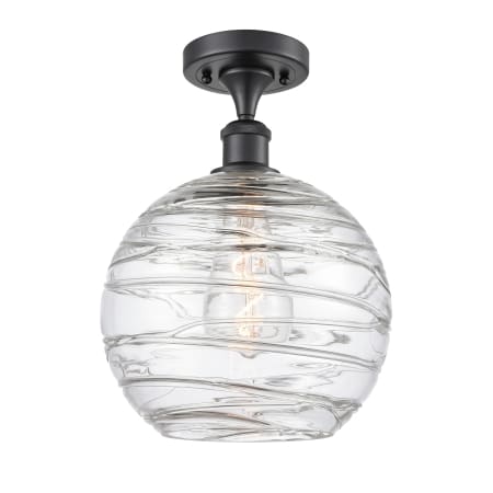 A large image of the Innovations Lighting 516 Large Deco Swirl Matte Black / Clear