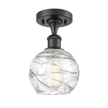A large image of the Innovations Lighting 516 Small Deco Swirl Matte Black / Clear