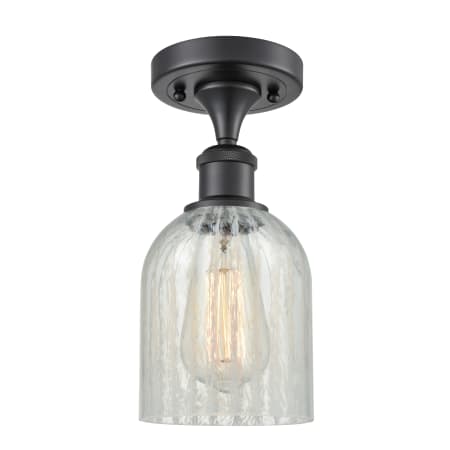 A large image of the Innovations Lighting 516-1C Caledonia Matte Black / Mouchette