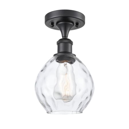 A large image of the Innovations Lighting 516 Small Waverly Matte Black / Clear