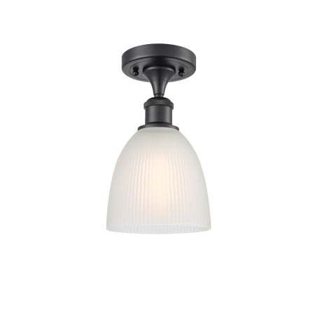 A large image of the Innovations Lighting 516 Castile Matte Black / White