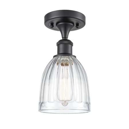 A large image of the Innovations Lighting 516 Brookfield Matte Black / Clear