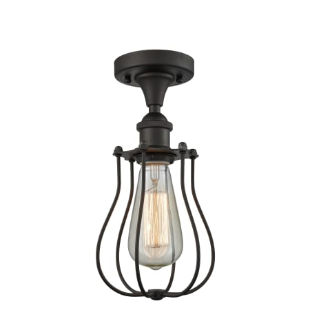 A large image of the Innovations Lighting 516-1C Barrington Oiled Rubbed Bronze / Metal Shade