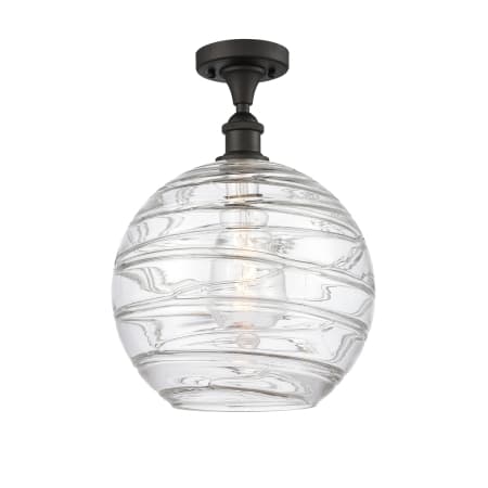 A large image of the Innovations Lighting 516 Large Deco Swirl Oil Rubbed Bronze / Clear