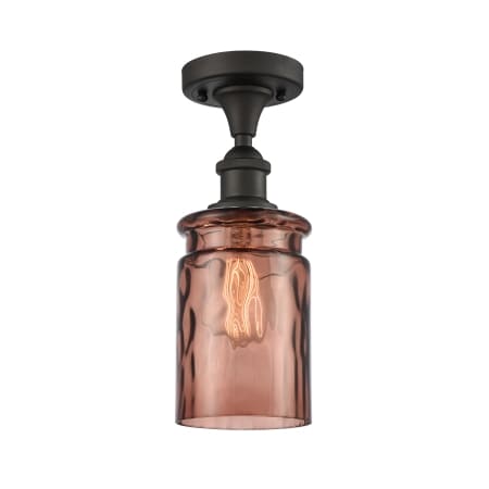 A large image of the Innovations Lighting 516 Candor Oil Rubbed Bronze / Toffee Waterglass