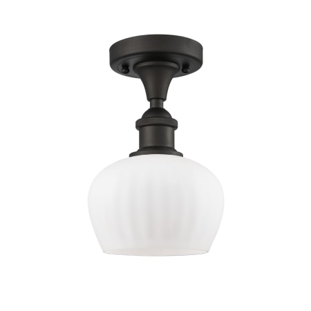 A large image of the Innovations Lighting 516-1C Fenton Oil Rubbed Bronze / Matte White