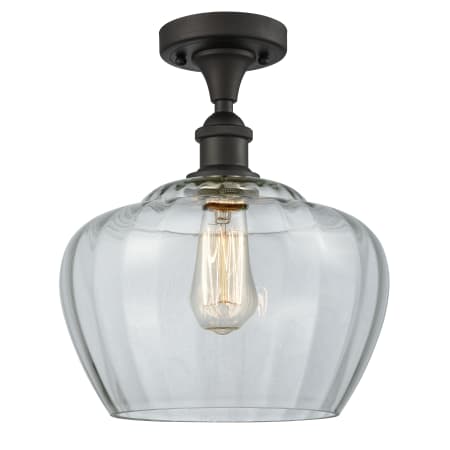 A large image of the Innovations Lighting 516-1C Large Fenton Oil Rubbed Bronze / Clear