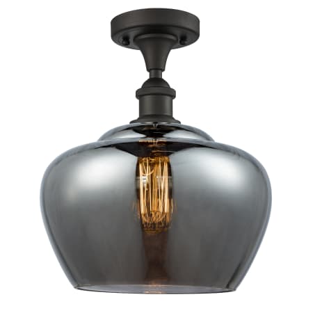 A large image of the Innovations Lighting 516-1C Large Fenton Oil Rubbed Bronze / Plated Smoked