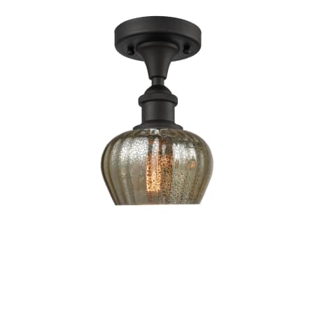 A large image of the Innovations Lighting 516-1C Fenton Oiled Rubbed Bronze / Mercury Fluted