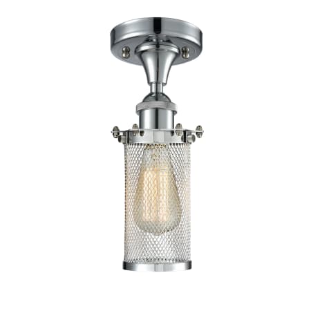 A large image of the Innovations Lighting 516-1C Bleecker Polished Chrome / Metal Shade