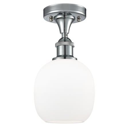 A large image of the Innovations Lighting 516-1C Belfast Polished Chrome / Matte White