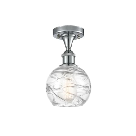 A large image of the Innovations Lighting 516 Small Deco Swirl Polished Chrome / Clear