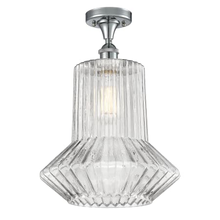 A large image of the Innovations Lighting 516 Springwater Polished Chrome / Clear Spiral Fluted
