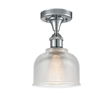 A large image of the Innovations Lighting 516 Dayton Polished Chrome / Clear