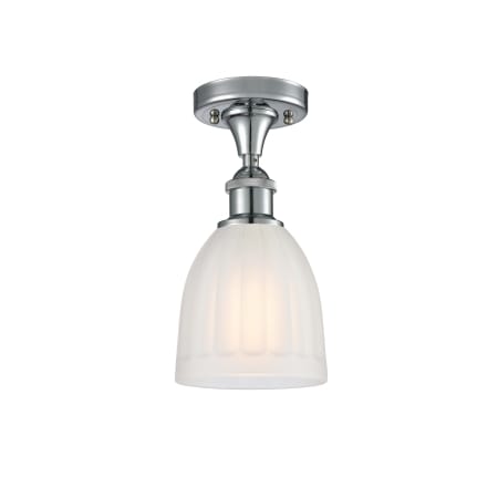 A large image of the Innovations Lighting 516 Brookfield Polished Chrome / White