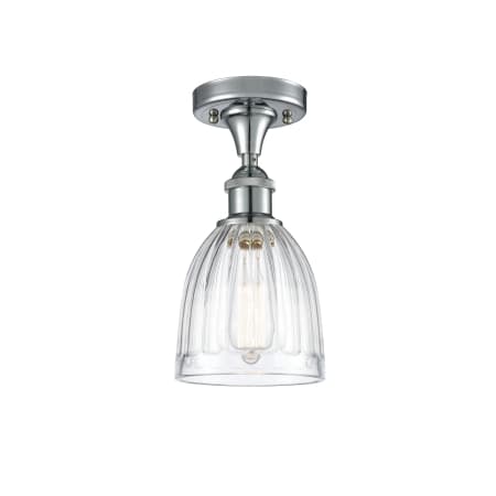 A large image of the Innovations Lighting 516 Brookfield Polished Chrome / Clear