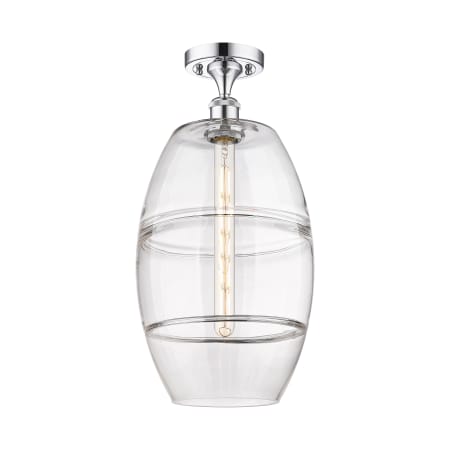 A large image of the Innovations Lighting 516-1C-20-10 Vaz Semi-Flush Polished Chrome / Clear