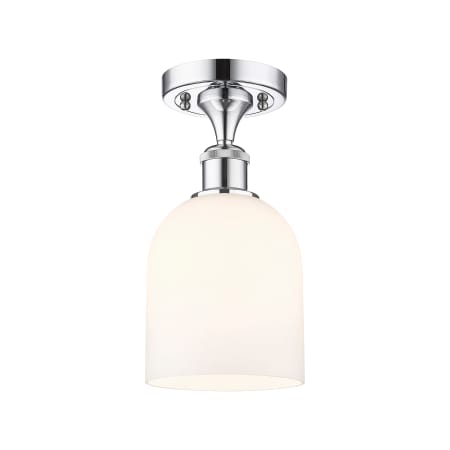 A large image of the Innovations Lighting 516-1C-11-6 Bella Semi-Flush Polished Chrome / White