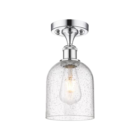 A large image of the Innovations Lighting 516-1C-11-6 Bella Semi-Flush Polished Chrome / Seedy