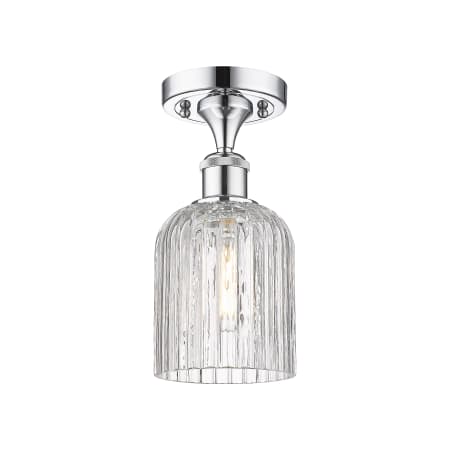 A large image of the Innovations Lighting 516-1C-11-5 Bridal Veil Semi-Flush Polished Chrome