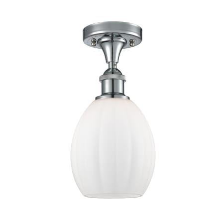 A large image of the Innovations Lighting 516-1C Eaton Polished Chrome / Matte White