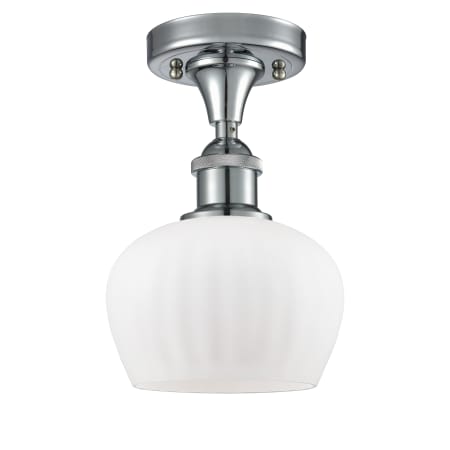 A large image of the Innovations Lighting 516-1C Fenton Polished Chrome / Matte White