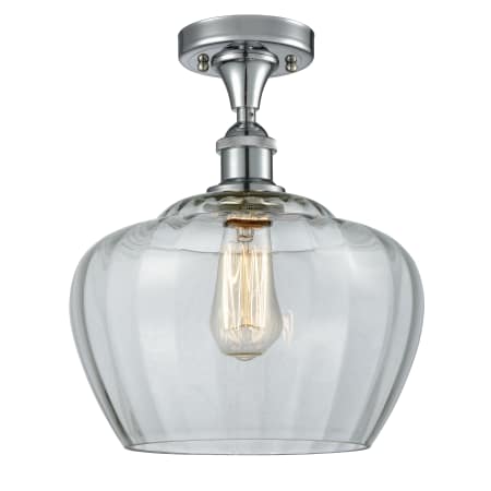A large image of the Innovations Lighting 516-1C Large Fenton Polished Chrome / Clear