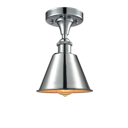 A large image of the Innovations Lighting 516-1C Smithfield Polished Chrome / Metal Shade