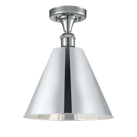 A large image of the Innovations Lighting 516-1C-15-12 Cone Semi-Flush Polished Chrome