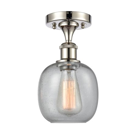 A large image of the Innovations Lighting 516 Belfast Polished Nickel / Seedy