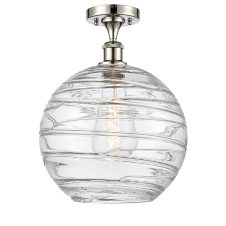 A large image of the Innovations Lighting 516 X-Large Deco Swirl Polished Nickel / Clear