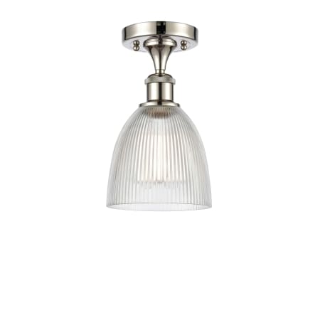 A large image of the Innovations Lighting 516 Castile Polished Nickel / Clear