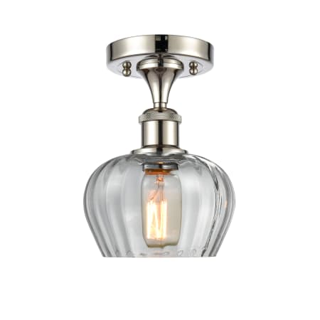 A large image of the Innovations Lighting 516 Fenton Polished Nickel / Clear