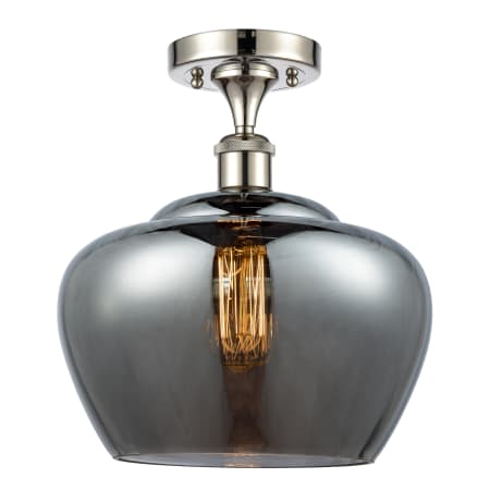 A large image of the Innovations Lighting 516 Large Fenton Polished Nickel / Plated Smoke