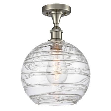 A large image of the Innovations Lighting 516 Large Deco Swirl Brushed Satin Nickel / Clear