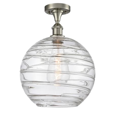 A large image of the Innovations Lighting 516 X-Large Deco Swirl Brushed Satin Nickel / Clear
