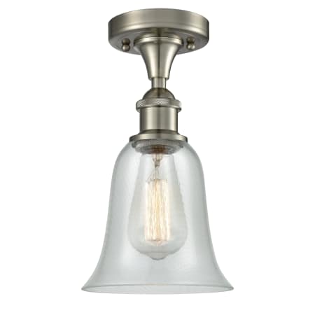 A large image of the Innovations Lighting 516-1C Hanover Brushed Satin Nickel / Fishnet