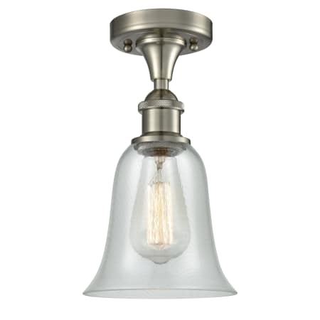 A large image of the Innovations Lighting 516-1C Hanover Brushed Satin Nickel / Fishnet