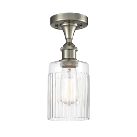 A large image of the Innovations Lighting 516 Hadley Brushed Satin Nickel / Clear