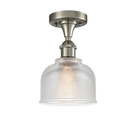 A large image of the Innovations Lighting 516 Dayton Brushed Satin Nickel / Clear