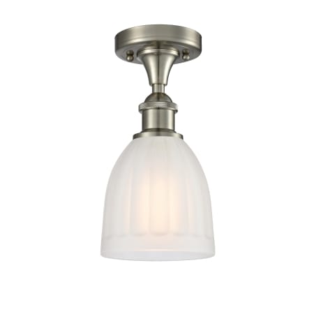 A large image of the Innovations Lighting 516 Brookfield Brushed Satin Nickel / White