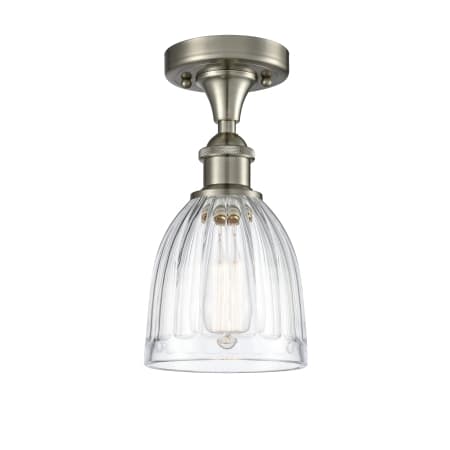 A large image of the Innovations Lighting 516 Brookfield Brushed Satin Nickel / Clear