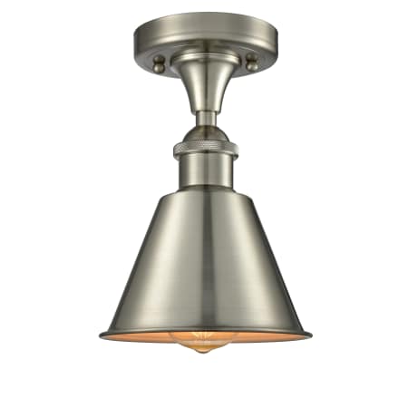 A large image of the Innovations Lighting 516-1C Smithfield Brushed Satin Nickel / Metal Shade