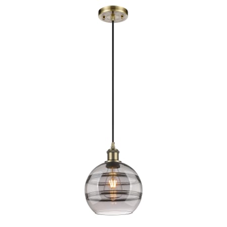 A large image of the Innovations Lighting 516-1P-10-8 Rochester Pendant Alternate Image