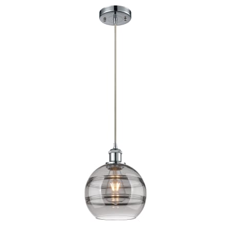 A large image of the Innovations Lighting 516-1P-10-8 Rochester Pendant Alternate Image