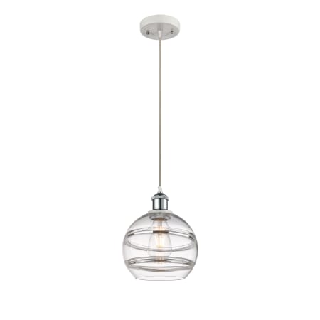 A large image of the Innovations Lighting 516-1P-10-8 Rochester Pendant Alternate Image